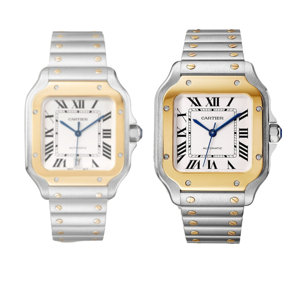 Santos de Cartier Large Model | 40mm, Two-Tone Steel & 18K Yellow Gold, Silver Dial