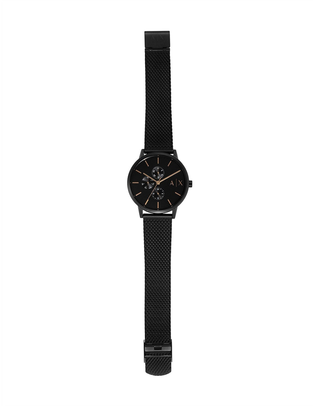 Armani Exchange Cayde AX2716 Men's Chronograph – Black Dial with Black Mesh Stainless Steel Strap
