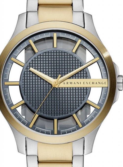 Armani Exchange Hampton Series AX2403 Men's Chronograph Watch – Grey Dial with Two-Tone Stainless Steel Band