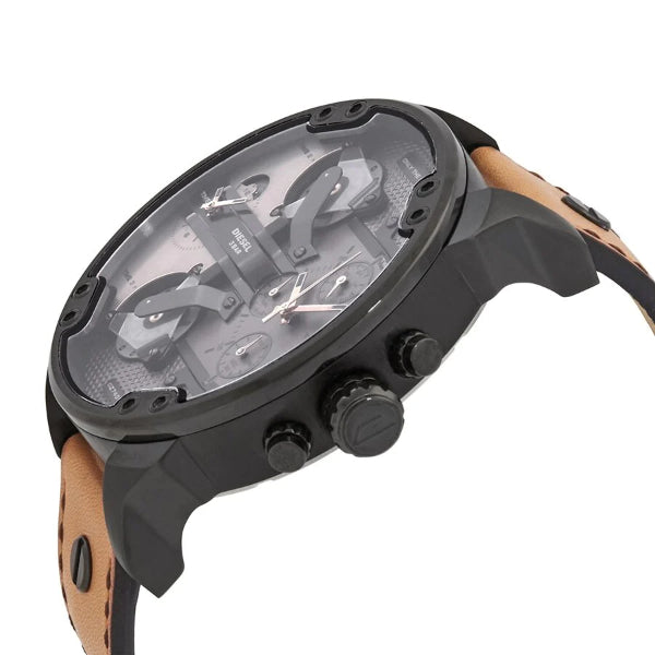 Diesel DZ7406 Mr. Daddy 2.0 Chronograph Men's Watch – Grey Dial & Brown Leather Strap