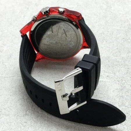 Armani Exchange Outerbanks AX1338 Men's Chronograph Watch – Black Dial with Black Silicone Strap