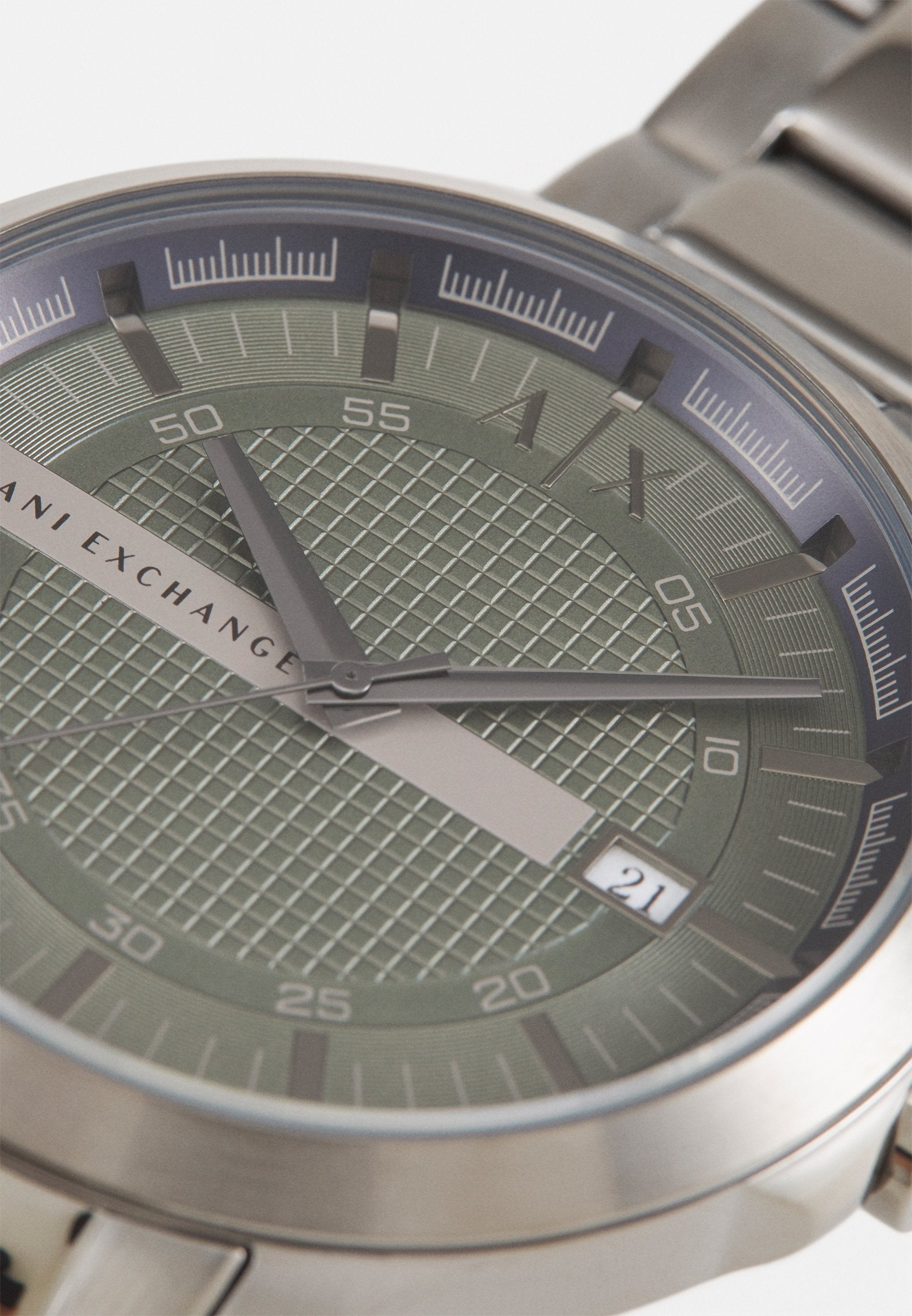 Armani Exchange Hampton AX2135 Men's Chronograph Watch – Grey Dial with Coordinated Grey Stainless Steel Strap