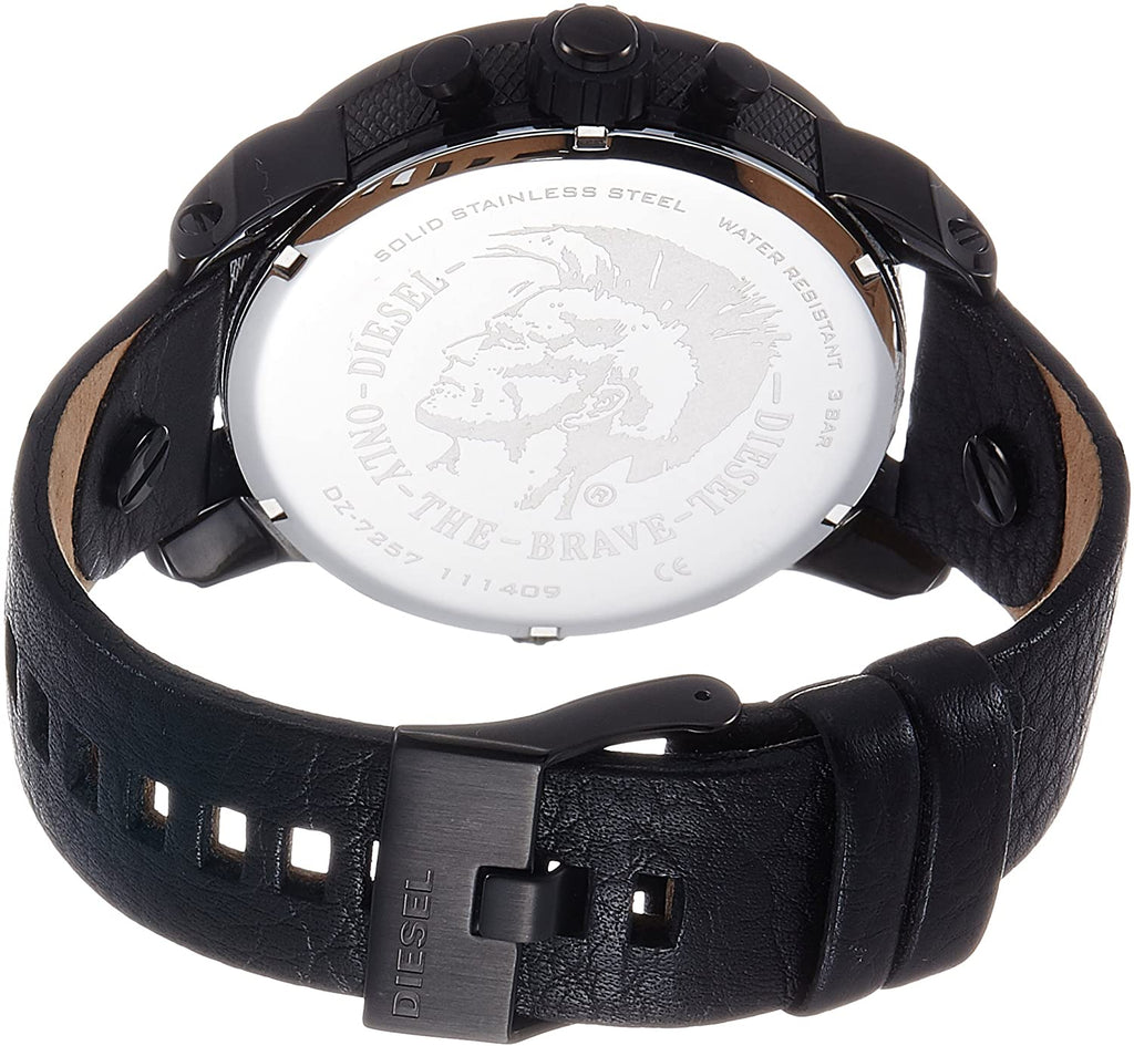 Diesel DZ7257 Little Daddy Chronograph Men's Watch – Blue Dial & Black Leather StrapDiesel DZ7257 Little Daddy Chronograph Men's Watch – Blue Dial & Black Leather Strap