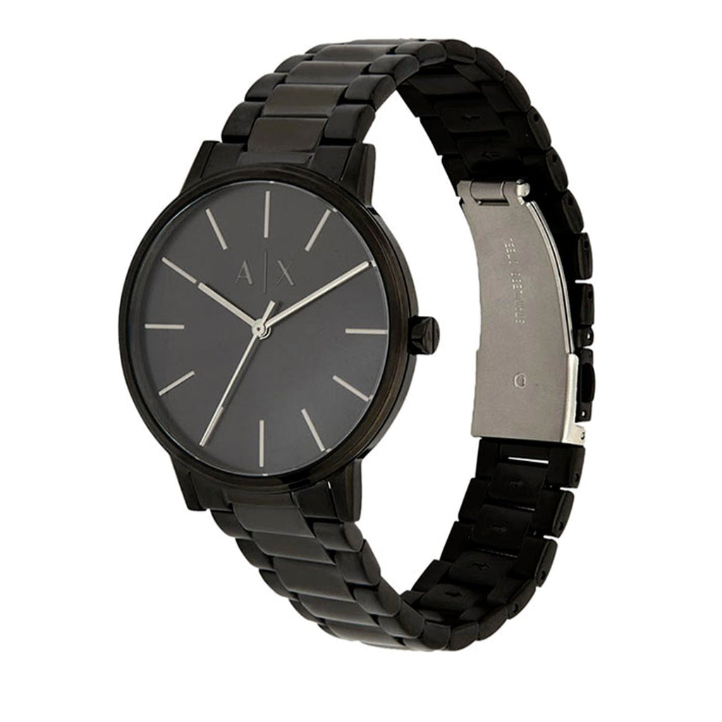 Armani Exchange Cayde AX2701 Men's Analog Watch – Black Dial with Black Stainless Steel Strap