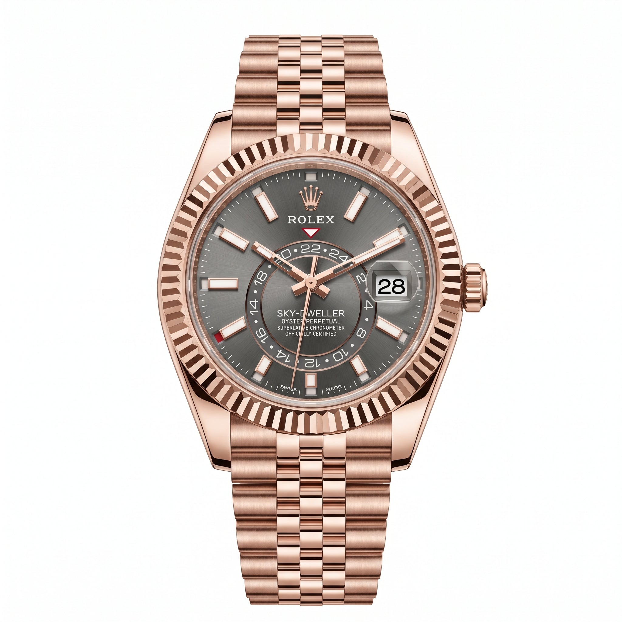 Rolex Sky-Dweller 326935 Everose Gold "Grey Dial" Jubilee