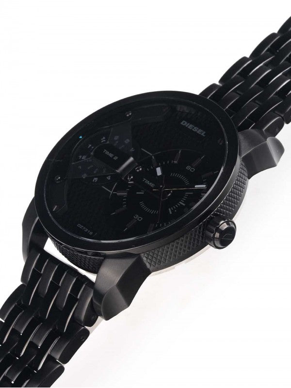 Diesel DZ7316 Mini Daddy Dual Time Men's Watch – Black Dial & Black Stainless Steel Strap