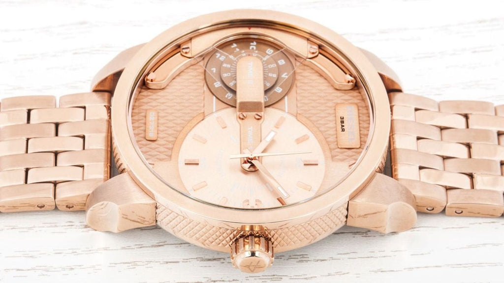 Diesel DZ7318 Mini Daddy Men's Watch – Rose Gold Dial & Rose Gold Stainless Steel Strap